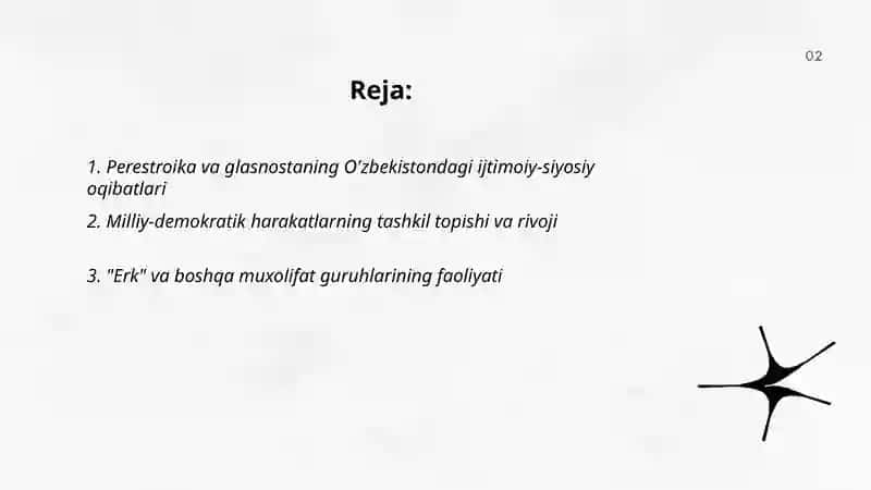 Perestroika va glasnostaning O'zbekistondagi ijtimoiy-siyosiy oqibatlari 2
