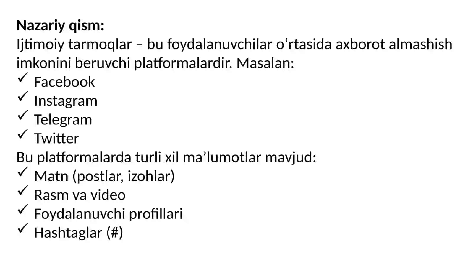 Ijtimoiy tarmoqlardagi ma'lumotlarni qidirish va izlash 2