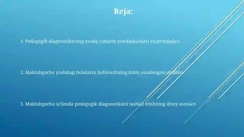 Maktabgacha talimda pedagogik diagnostikani tashkil etishning ilmiy asoslari 2