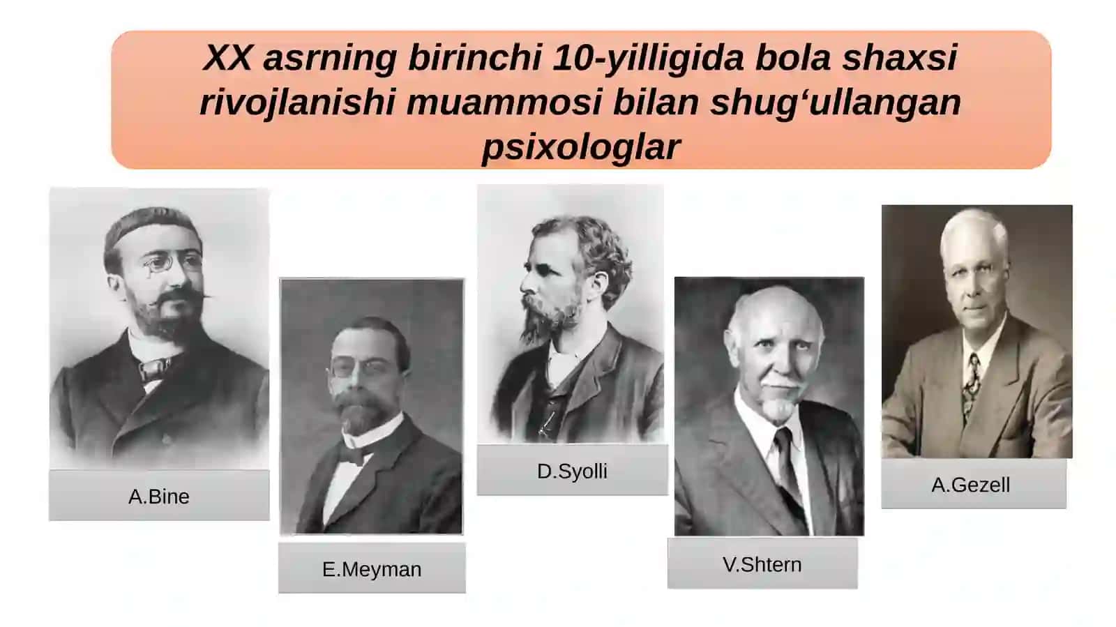 ХХ asr boshlarida bola rivojlanishi nazariyalari 2