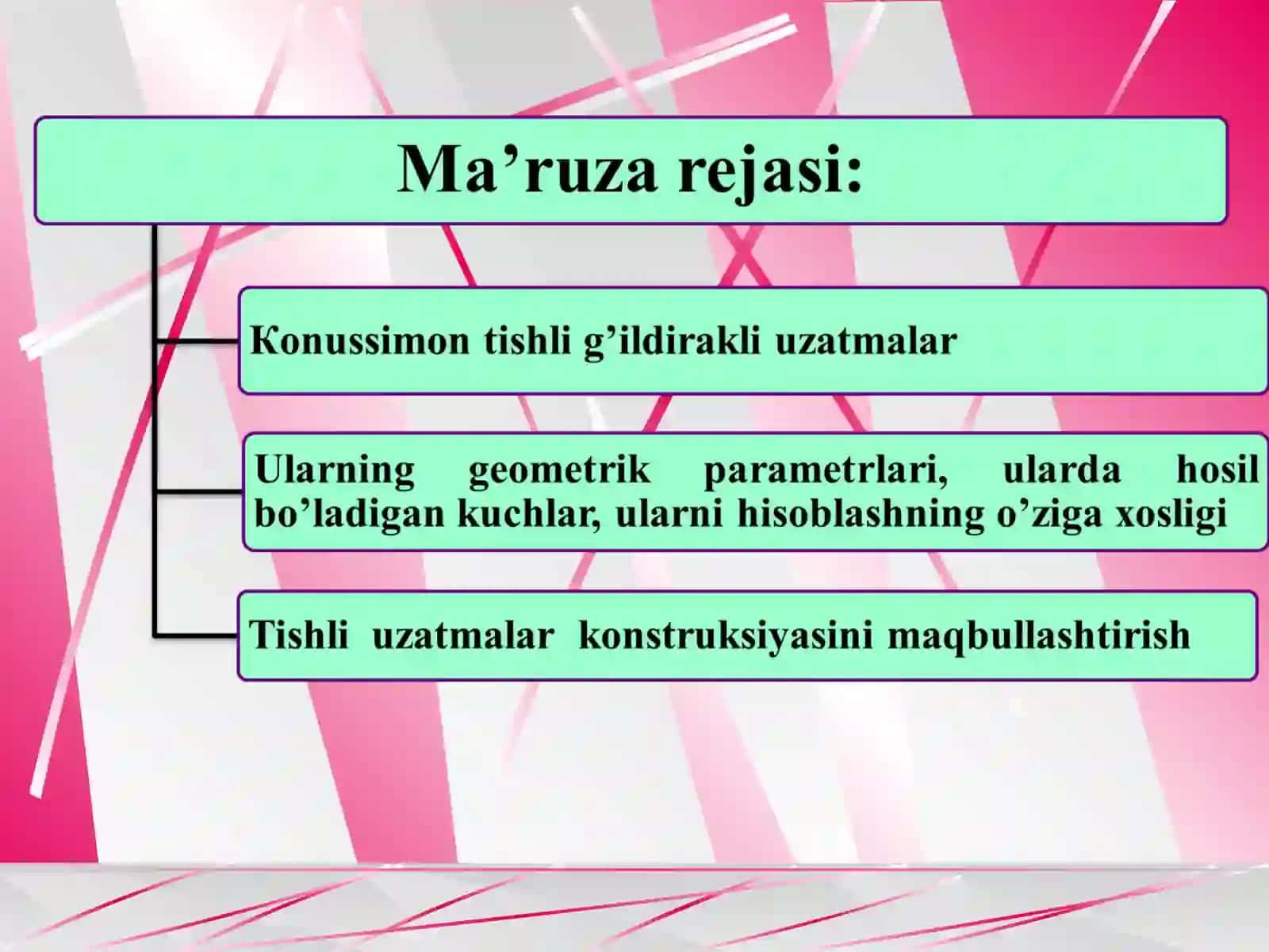 Konussimon tishli uzatmalar 2