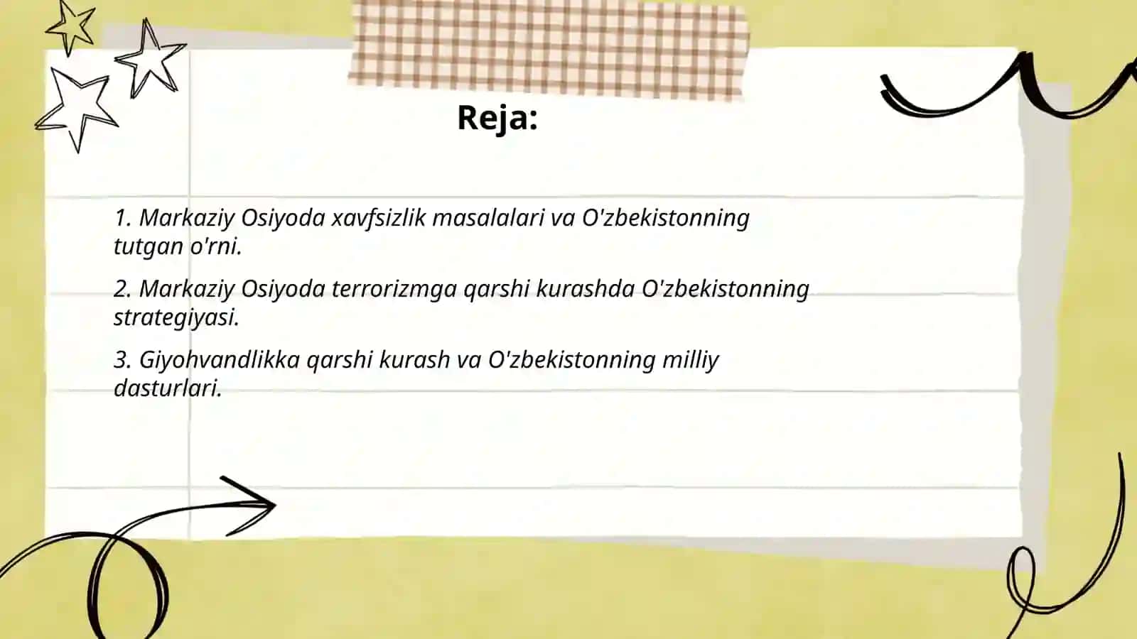 Markaziy Osiyoda xavfsizlik masalalari va O'zbekistonning tutgan o'rni 2