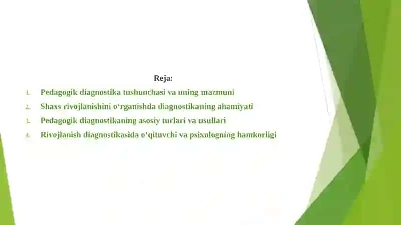 Pedagogik diagnostika tushunchasi va uni rivojlantirish metodi 2