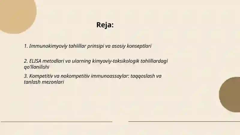 Kimyoviy va toksikologik tahlillarda immunokimyoviy tahlili usullarini qo'llash 2