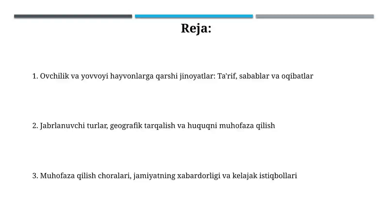 Ovchilik va yovvoyi hayvonot dunyosiga jinoyatlar 2