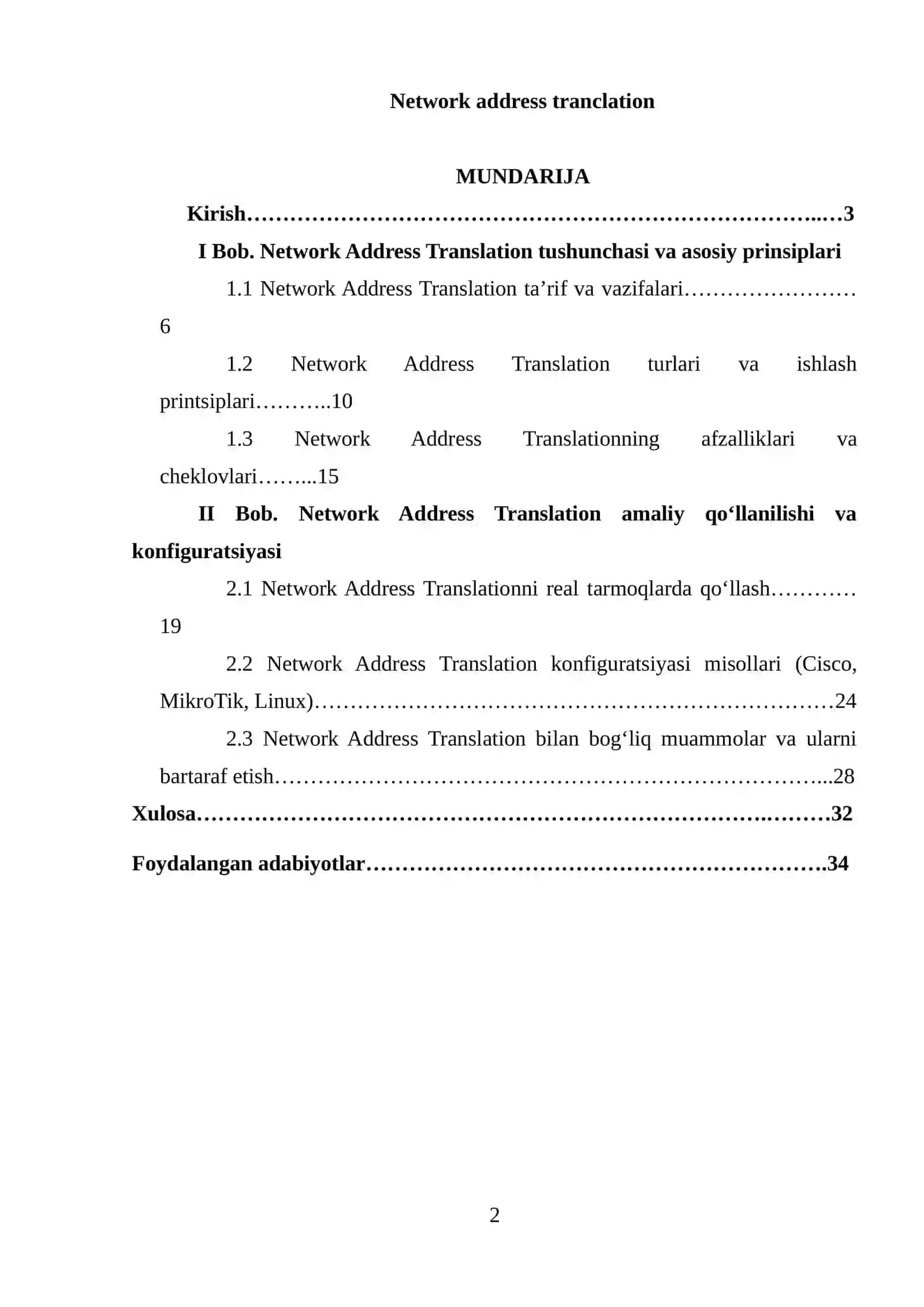 Network Address Translation 2