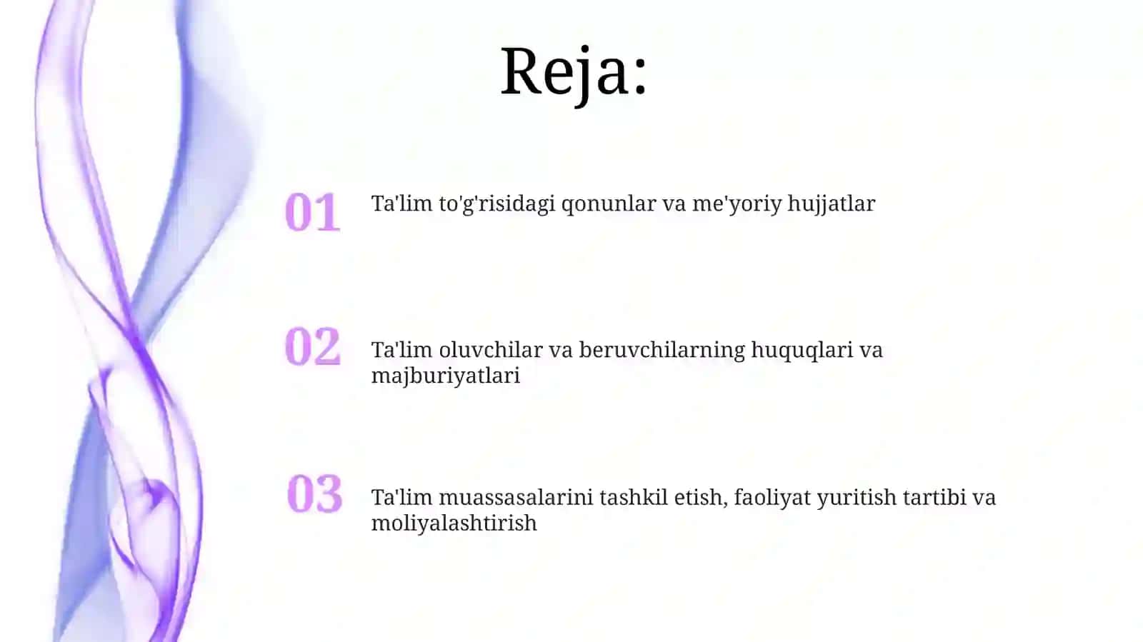 Ta'lim tizimini boshqarishning huquqiy asoslari 2