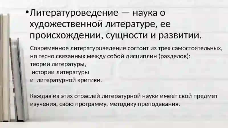 Литературоведение — наука о художественной литературе 2