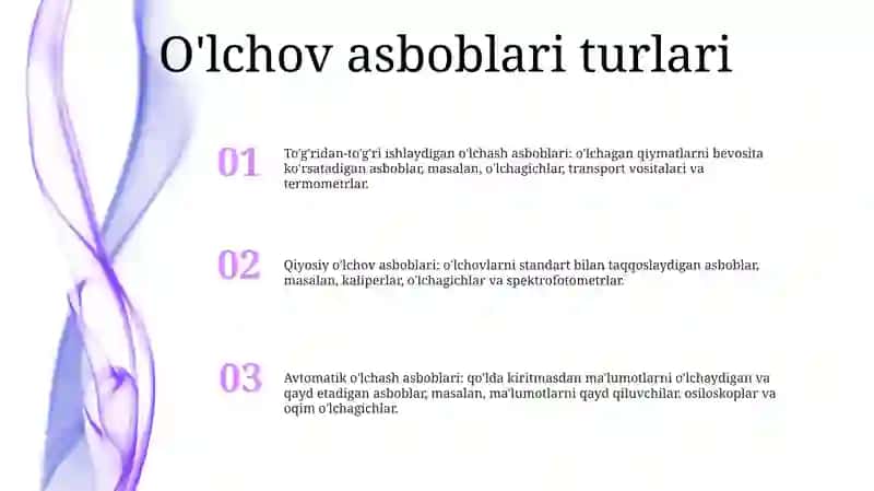 Nazorat O'Lchov Asboblarining Sinflanishi 2