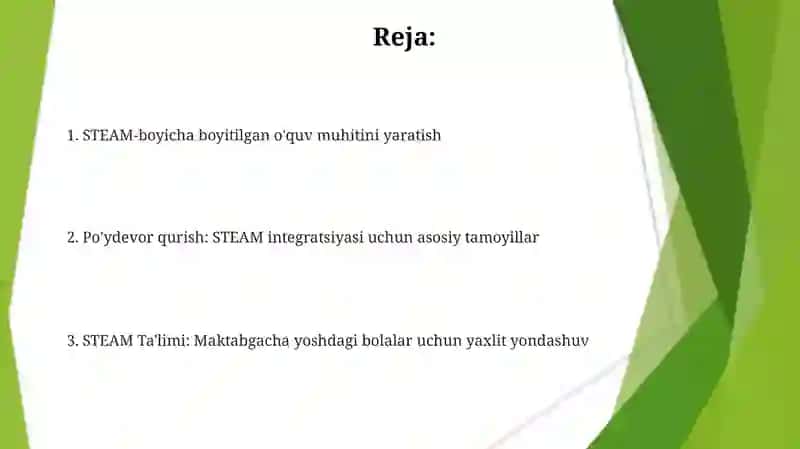 STEAM talim texnologiyasini maktabgacha talimda qo'llashning me'yoriy uslubiy asoslari 2