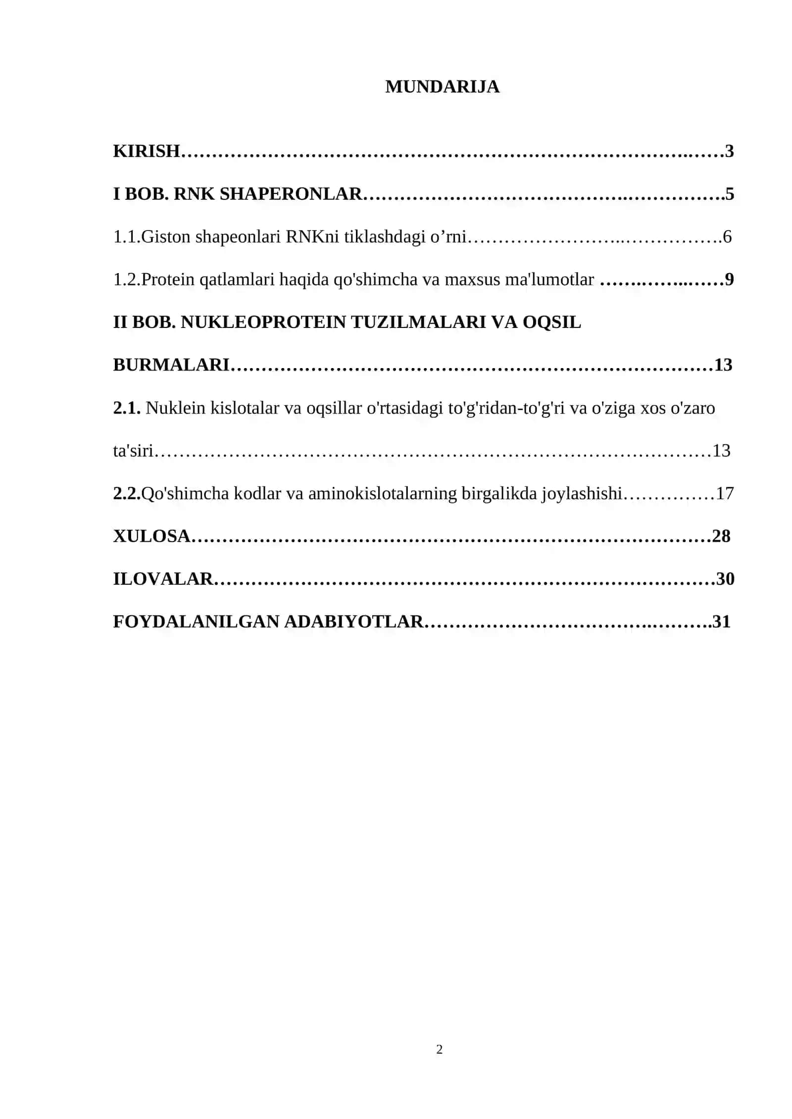 Giston shaperonlari DNK va gistonlardan tashkil topgan xromatinning asosiy strukturni saqlashdagi o’rni 2