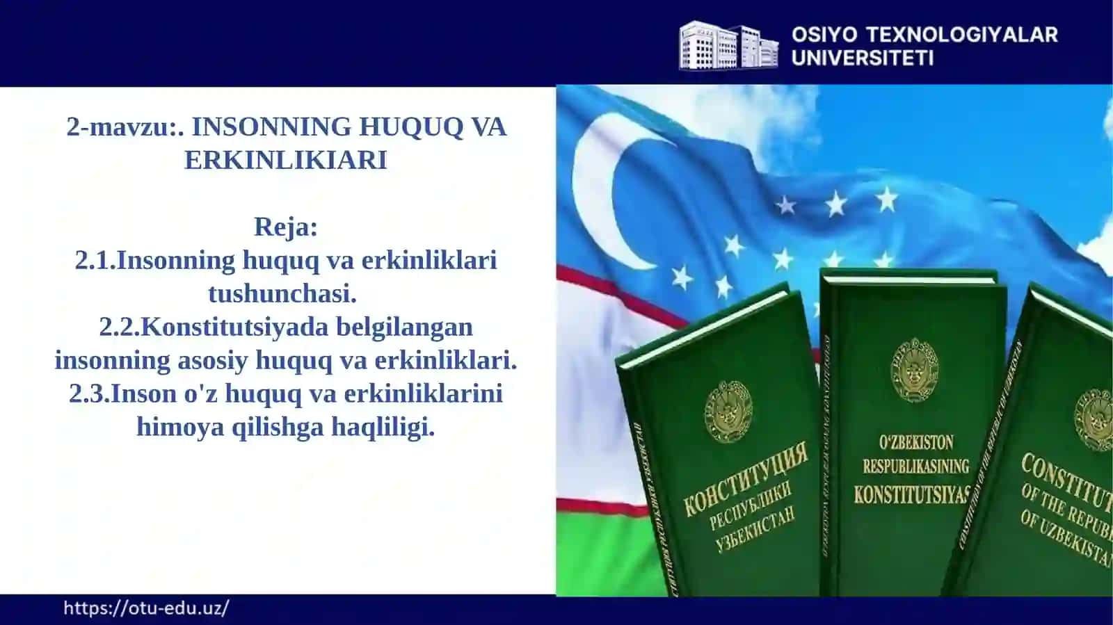 INSONNING HUQUQ VA ERKINLIKLARI 2