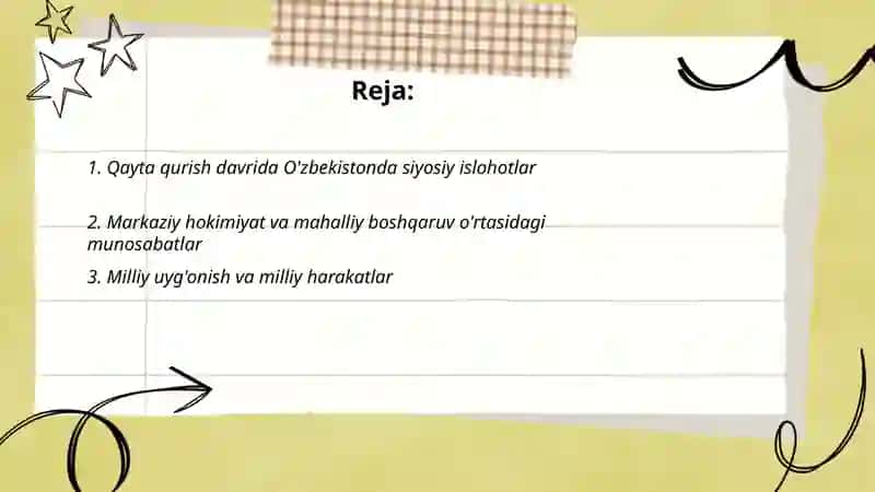 Qayta qurish davrida O'zbekistonda siyosiy islohotlar 2