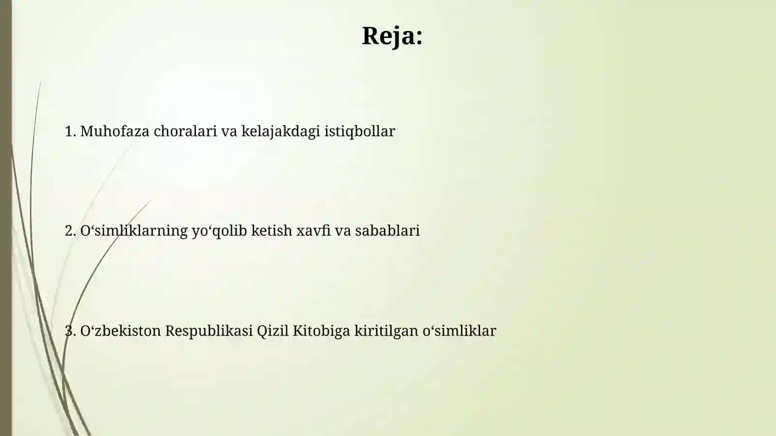Oʻzbekiston Respublikasi Qizil Kitobiga kiritilgan o'simliklar 2