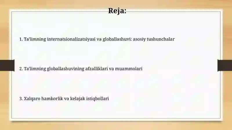 Ta'limning xalqarolashuvi va globallashuvi 2