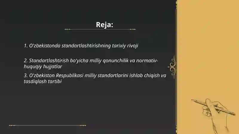 O'zbekistonda standartlashtirish faoliyati va tashkiliy tuzulmasi 2