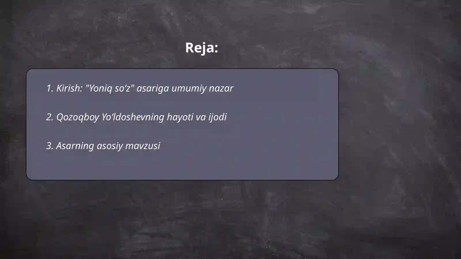 Qozoqboy Yo‘ldoshevning "Yoniq so‘z" kitobi tahlili 2