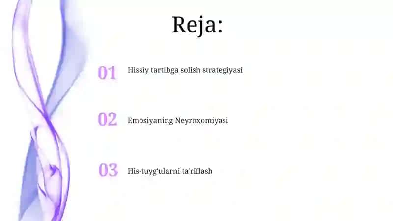 Hissiy tartibga solish 2