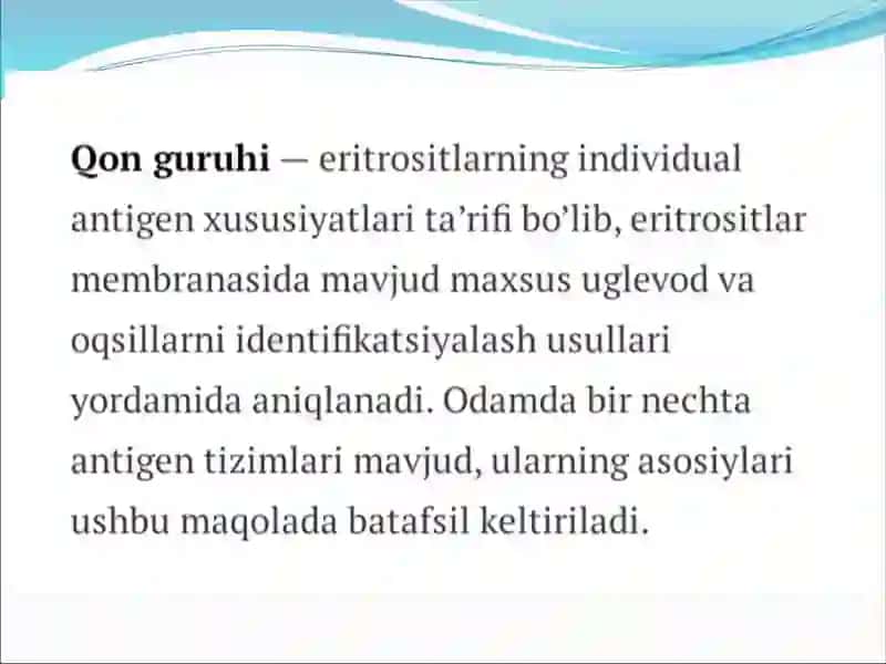 Qon guruhlari va rezus faktorni aniqlash 2