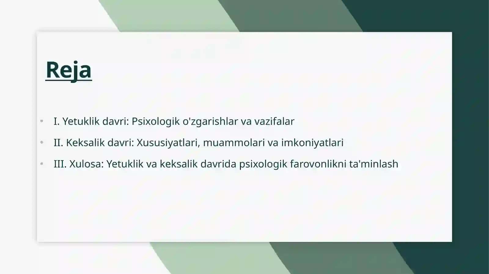 Yetuklik va keksalik davrining psixologik xususiyatlari 2
