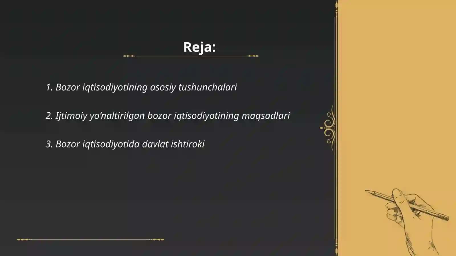Bozor iqtisodiyotining ijtimoiy yo’naltirilganligi va uning O’zbekistonga xos xususiyatlari 2