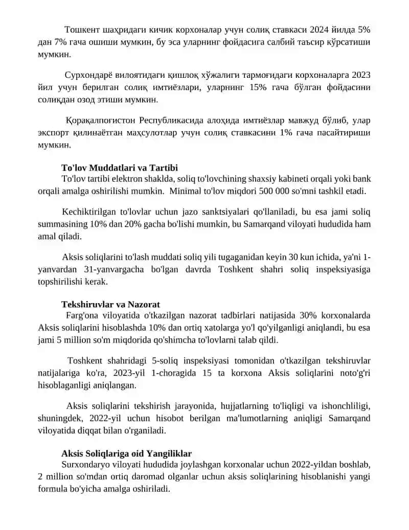 Aksis soliqlarini hisoblash jarayoni 2