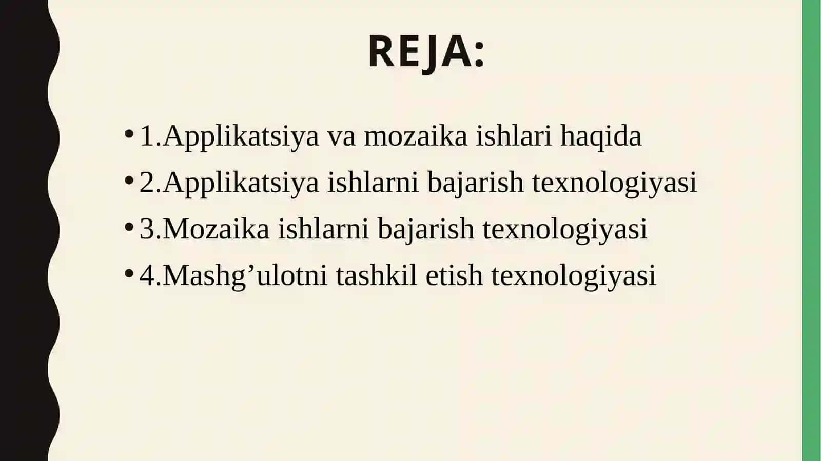 Applikatsiya va mozaika bilan ishlash darslarini tashkil etish metodikasi 2