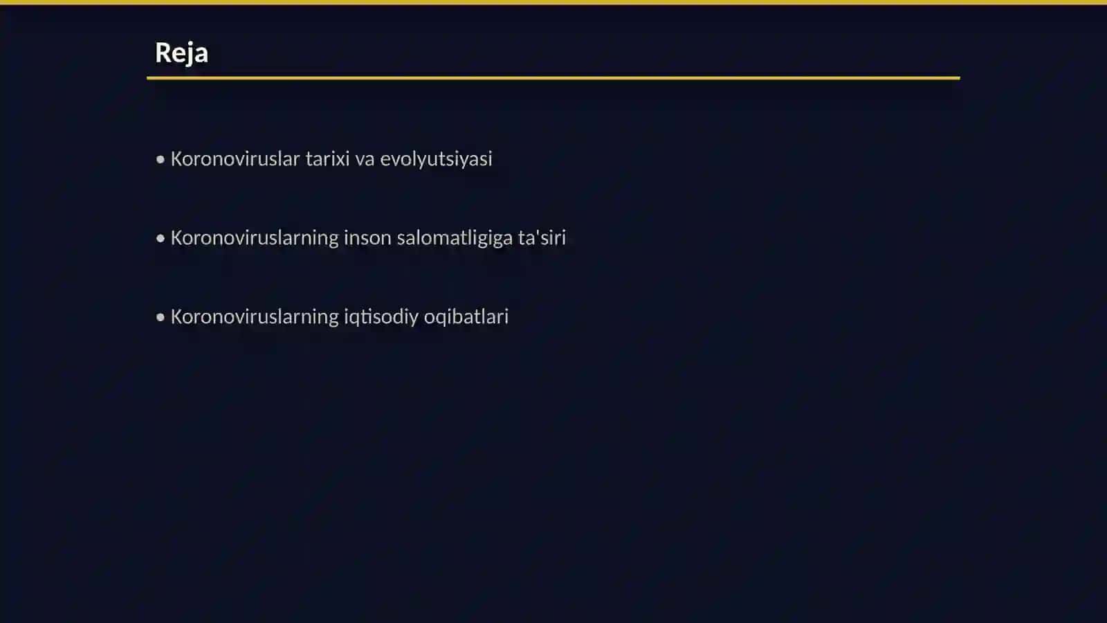 Koronoviruslar va ularning hozirgi kundagi muammolari 2
