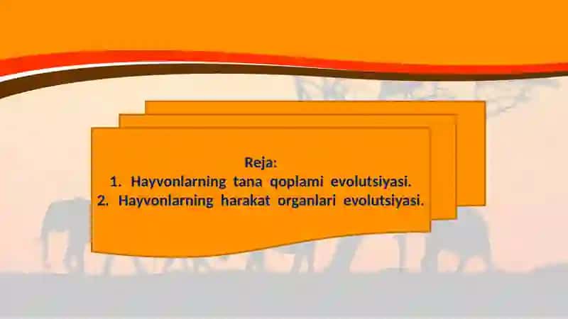 Hayvonlarning tana qoplami va harakat organlari evolutsiyasi 2