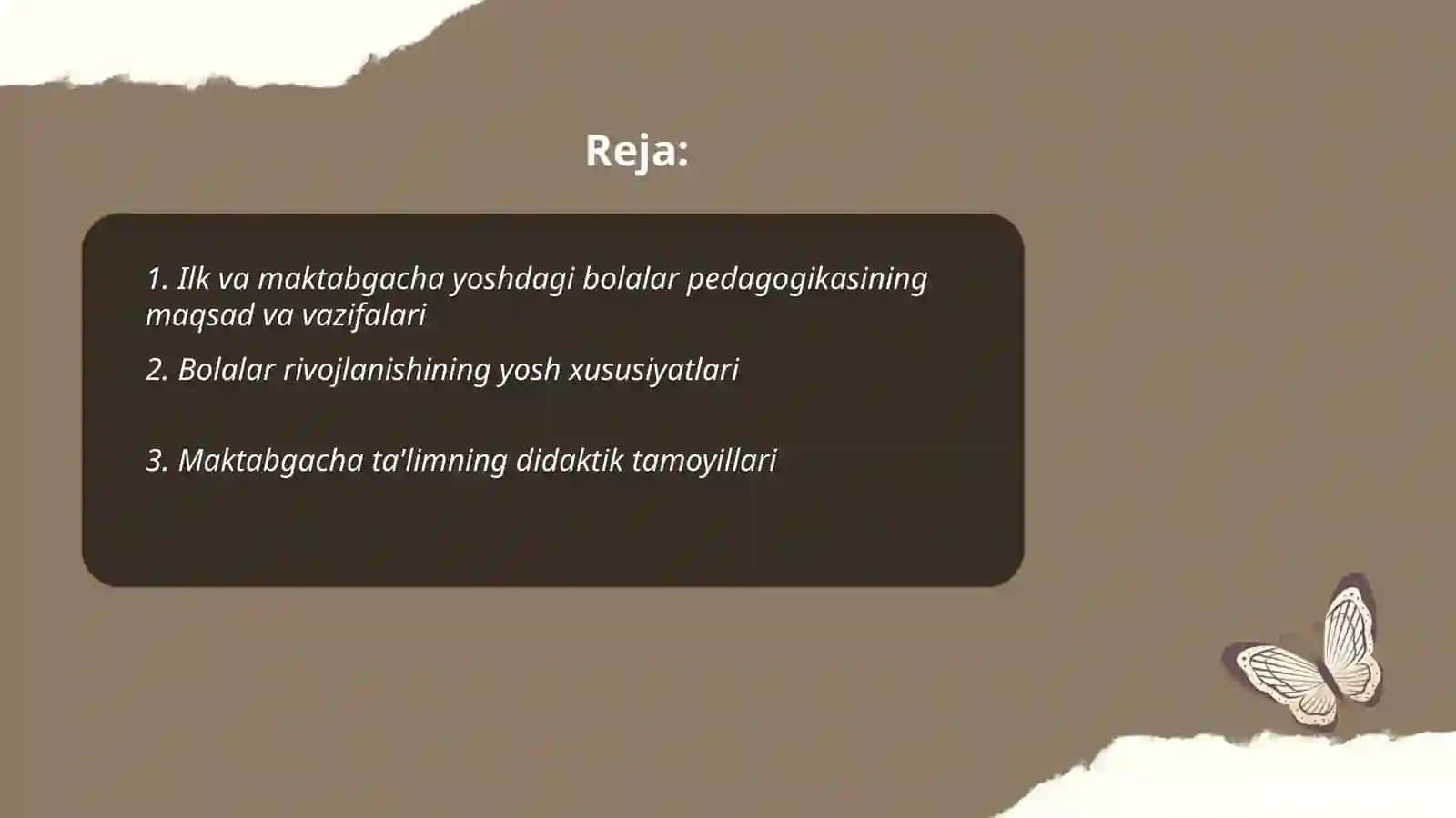 Ilk va maktabgaca yoshdagi bolalar pedagogikasi predmeti va asosiy vazifalari 2
