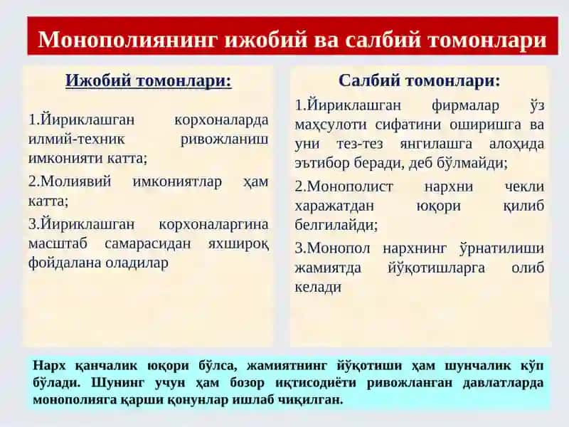 Бозор ҳокимияти шароитида нархбелгилаш тамойиллари 2