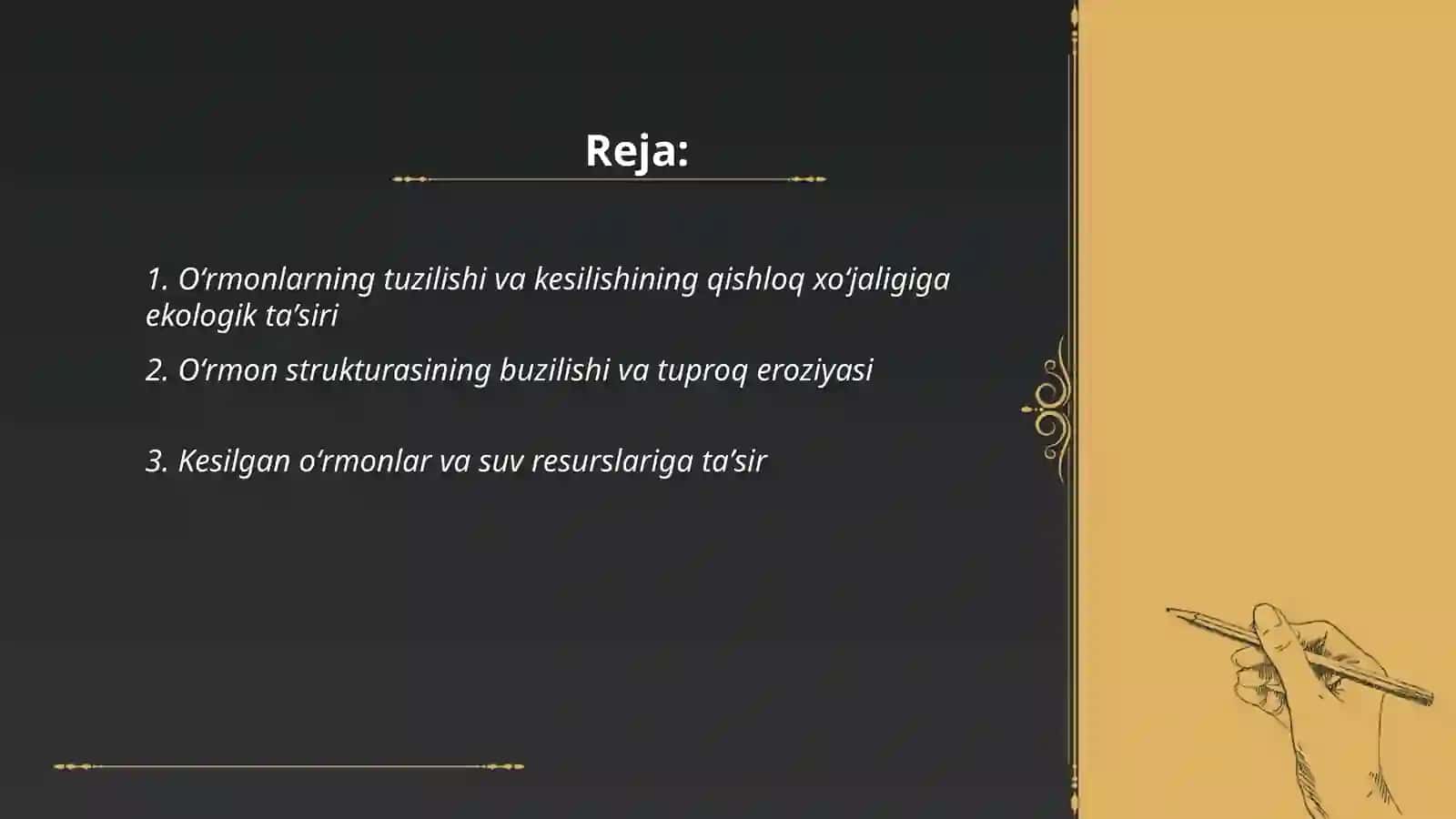Oʻrmonlarning tuzilishi va kesilishi 2