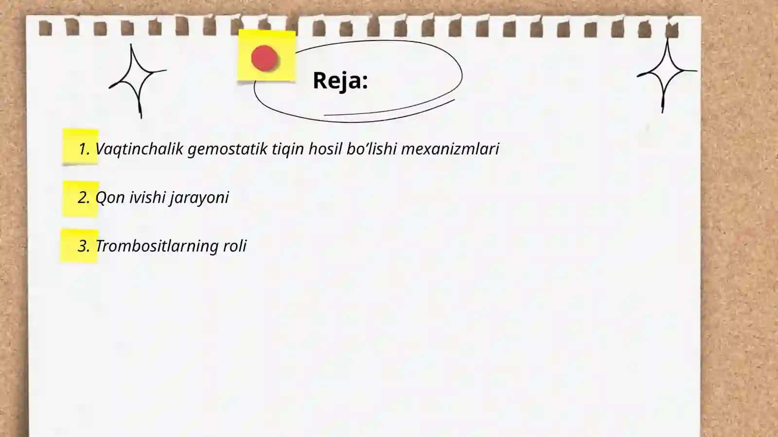 Vaqtinchalik gemostatik tiqin hosil boʼlishi 2