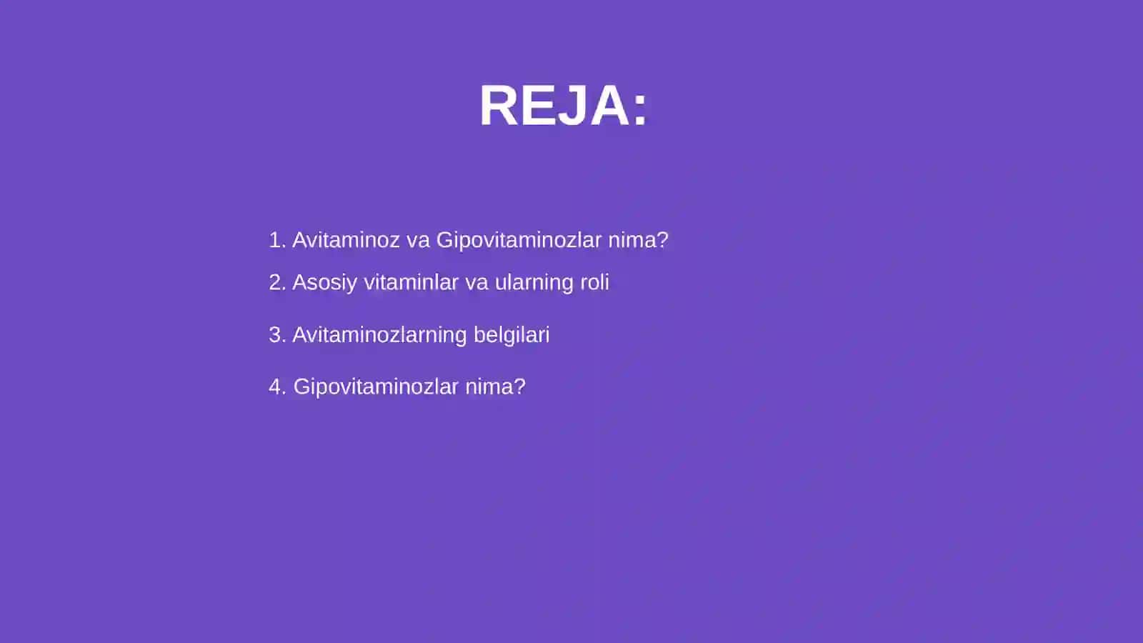 Avitaminoz va Gipovitaminozlar 2