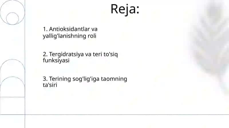 Antioksidantlar va yallig'lanishning roli 2