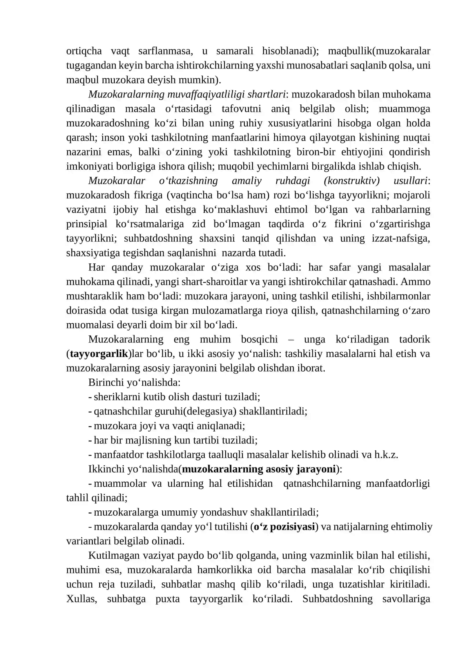 Ish yuzasidan muloqot muloqot va muzokaralar 2