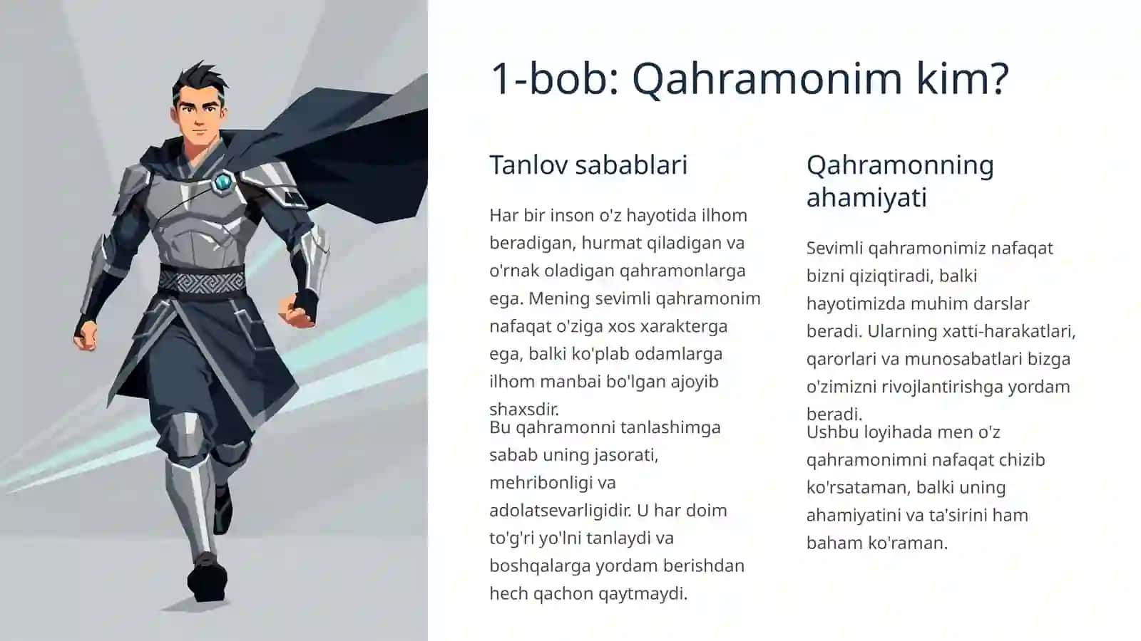 Mening sevimli qahramonim tasvirini chizish 2