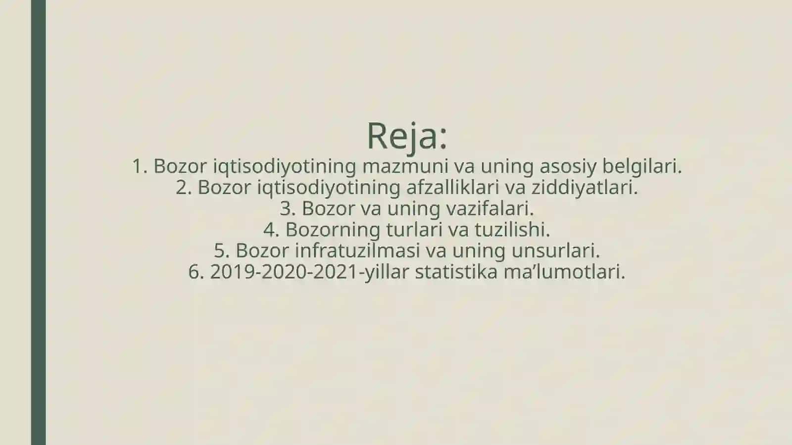 Bozor iqtisodiyotining mazmuni va amal qilishi 2