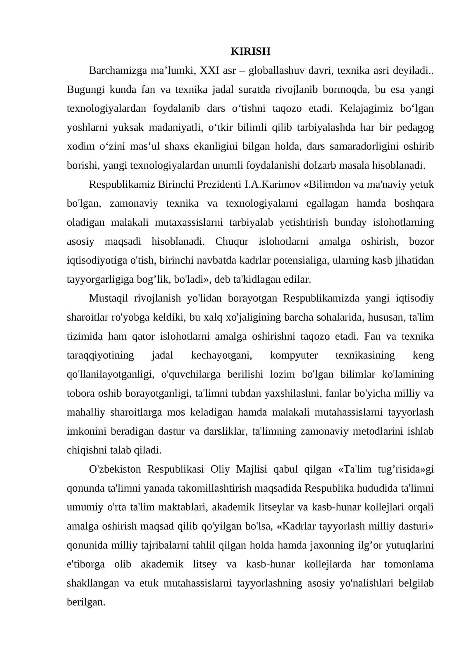 Informatika va axborot texnologiyalari fanini o’qitishda internet materiallaridan foydalanish 2