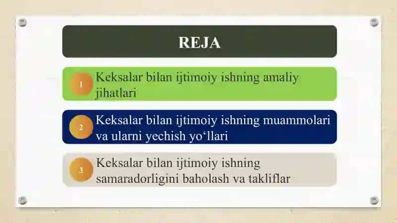Keksalar bilan ijtimoiy ishning o‘ziga xos jihatlari 2