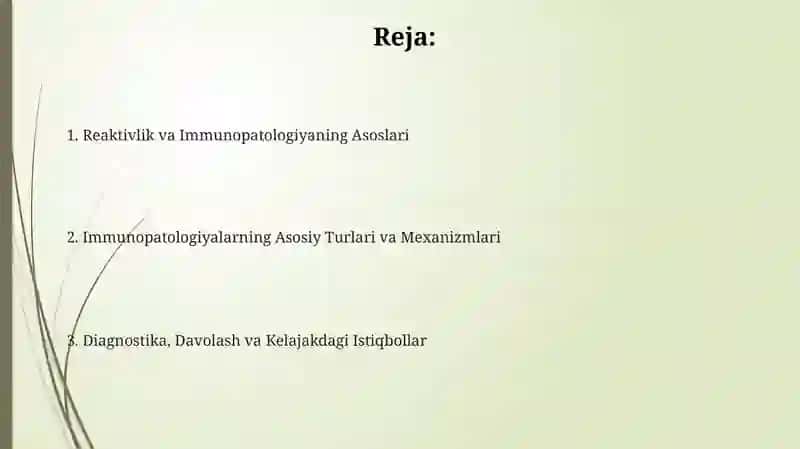 Patologiyada reaktivlikning ahamiyati 2