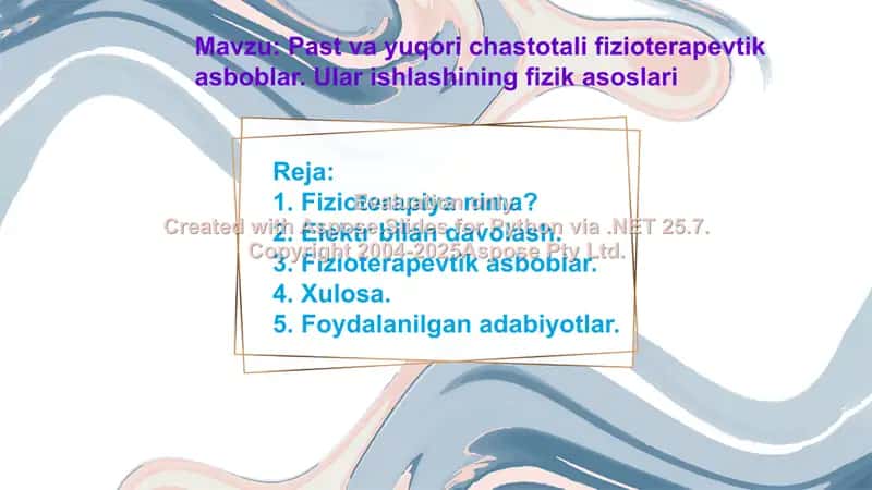 Past va yuqori chastotali fizioterapevtik asboblar 2