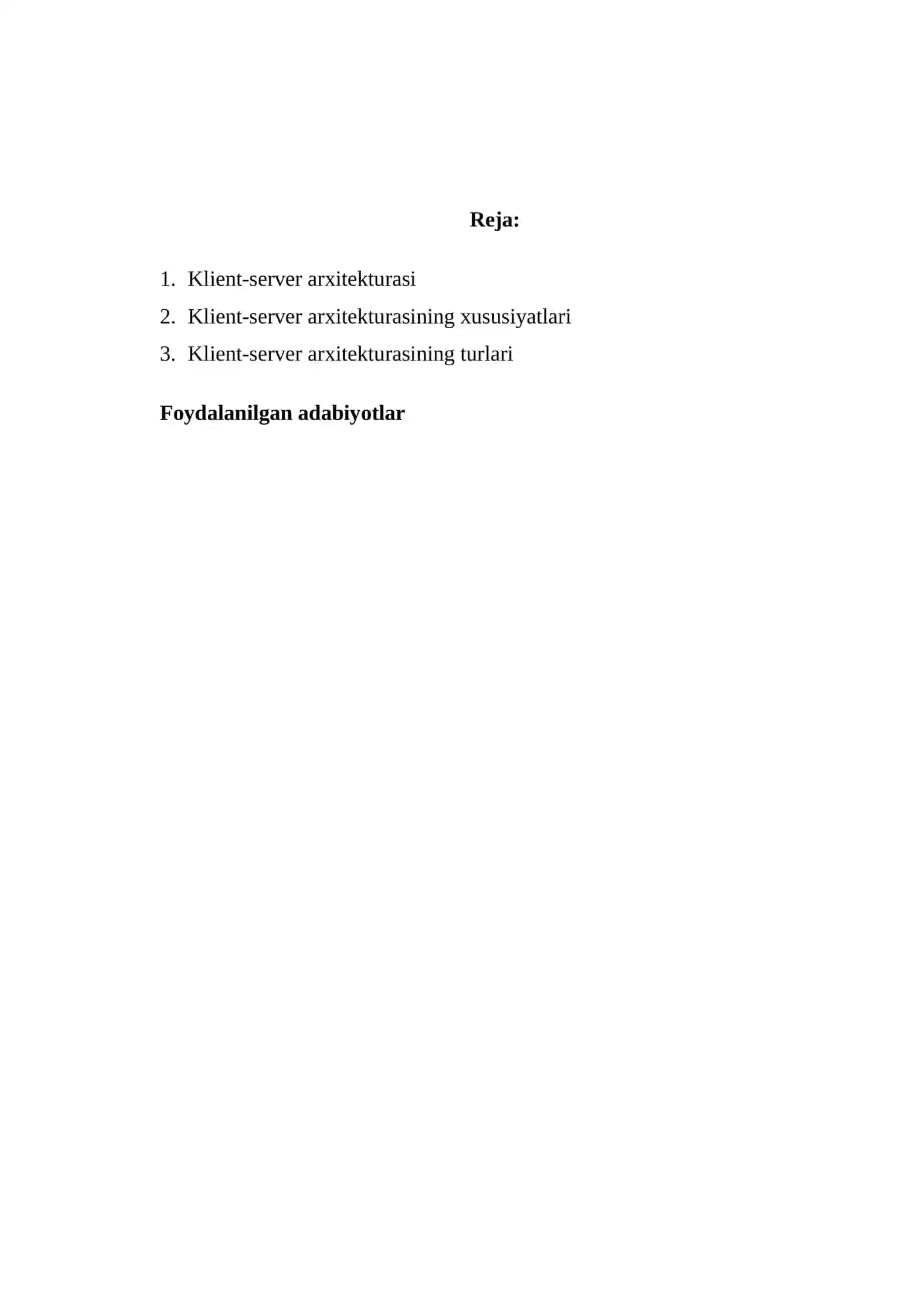 Klient-server arxitekturalari 2