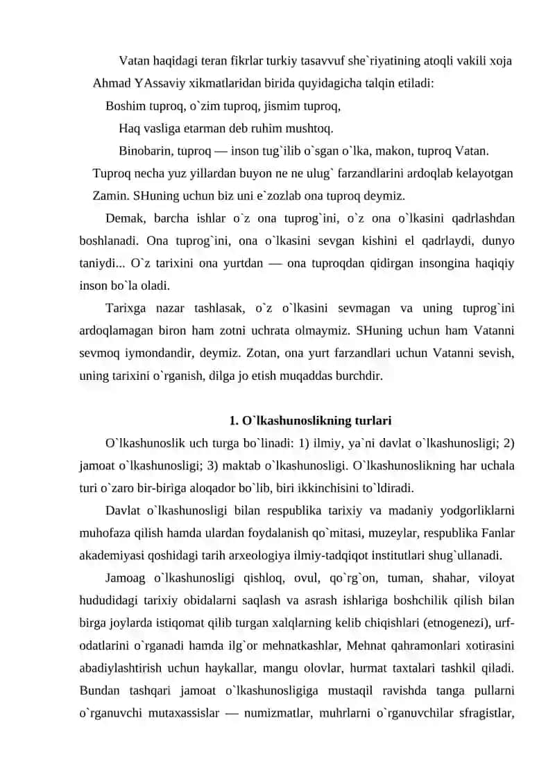 Tarixiy o’lkashunoslikning turlari va rivojlanish bosqichlari 2