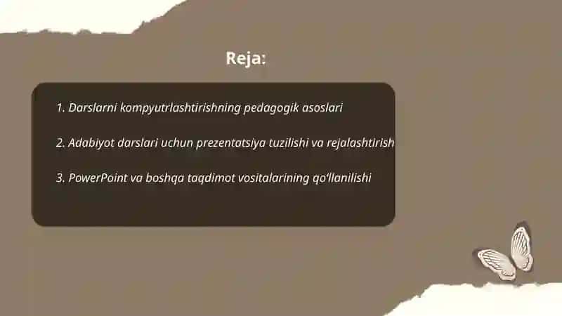 Adabiyot o‘qitishda darslarni kompyutrlashtirish 2
