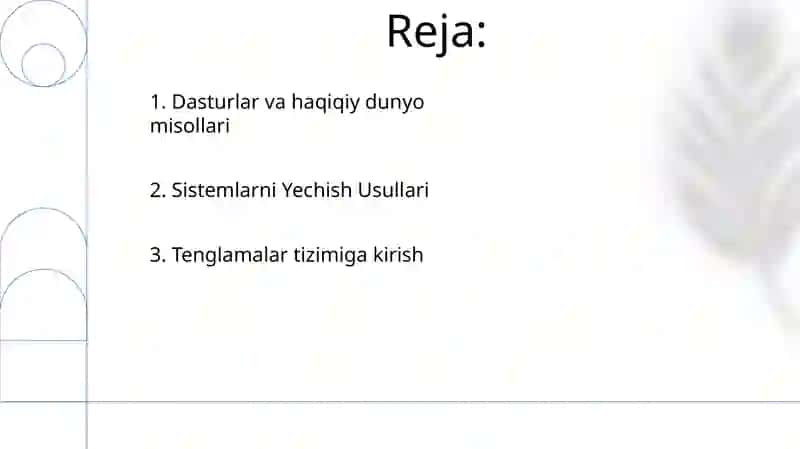 Tenglamalar sistemasini yechish va nomalumlarni aniqlash 2