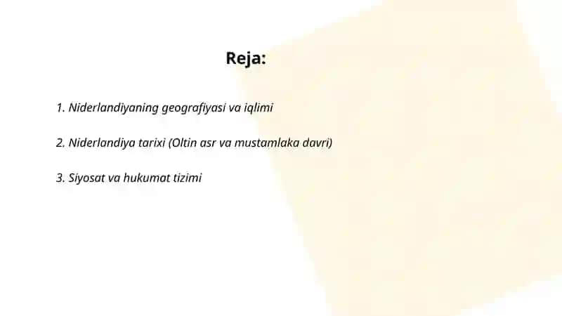 Niderlandiya Geografiyasi va Iqlimi 2