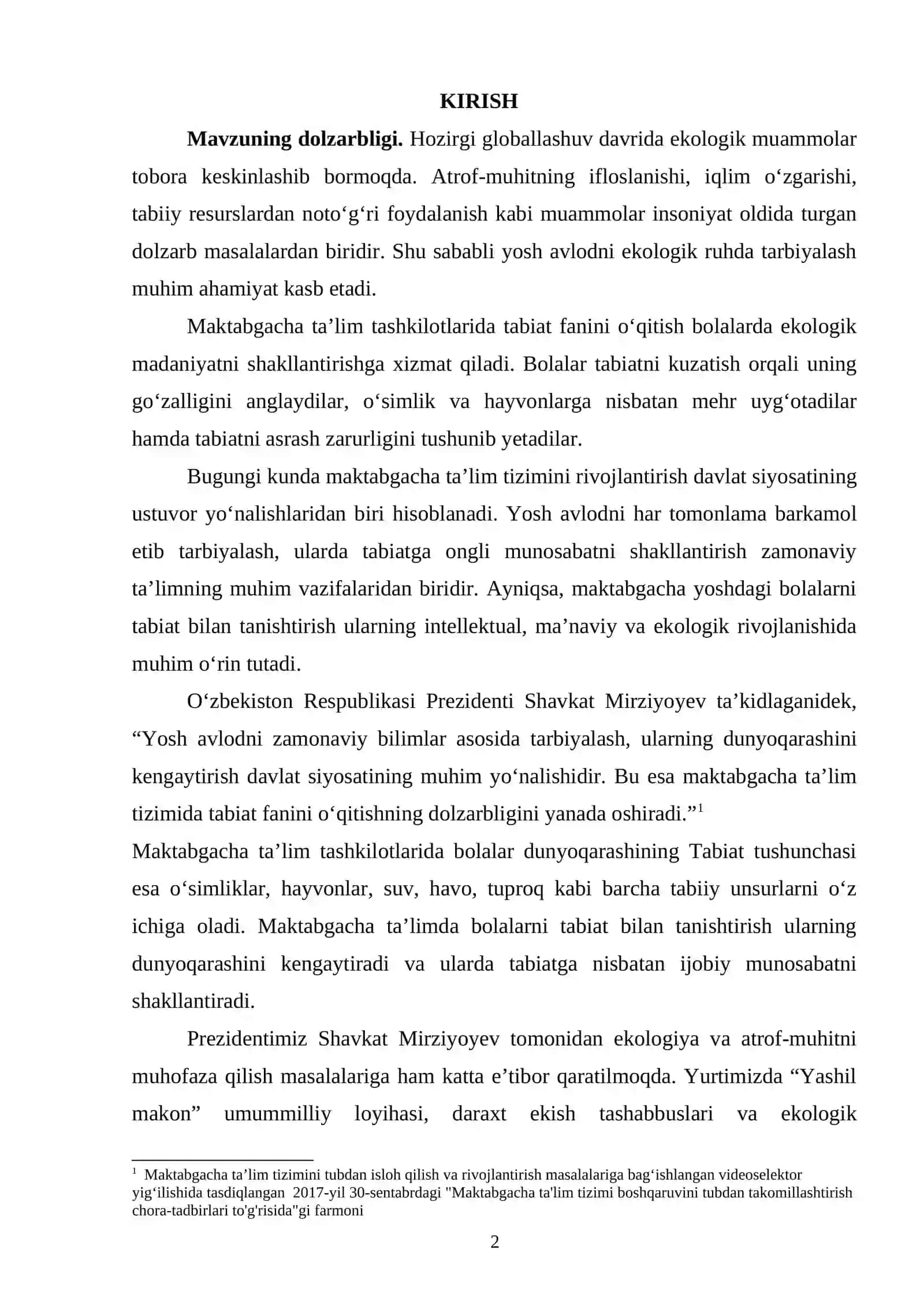 Sayr va ekskursiyada tabiat bilan tanishtirishning asosiy ish shakli 2