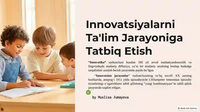 Innovatsiyalarni Ta’lim Jarayoniga Tatbiq Etish 2