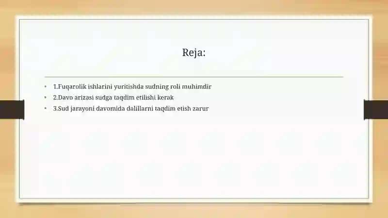 Fuqarolik ishlarini yuritishda sudning roli 2